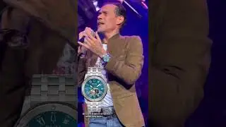 American-Puerto Rican singer songwriter and actor Marc Anthony is wearing Bulova Marine Star #short