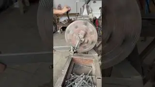 Simple Pressure Spring Made from Steel Wire on a Vintage Lathe #shorts