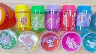 ASMR Relaxing Soda Can Slime & Sanrio Slime Collection | Colorful, Stretchy & Satisfying Sounds