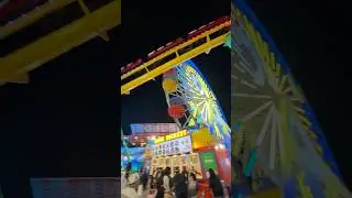 Santa Monica Pier at night 2025 🎡 #themepark #beach #santamonicapier #california #santamonicabeach