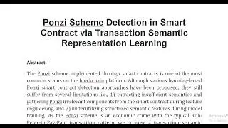 Ponzi Scheme Detection in Smart Contract via Transaction Semantic Representation Learning