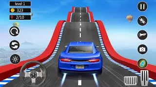 Crazy car driving simulator | Impossible crazy car driving direction of travel games car level games