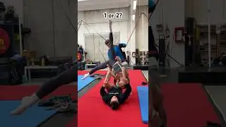 WHICH ONE IS COOLER? 😅😍 #shorts #tricks #acrobatics #acrobats #acro #gymnast #fun #viralvideo