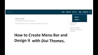 How to Create Menu Bar and Design it in Divi Themes