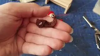 Miniature shoes sew pattern tutorial Realpuki Lati White BJD doll 1.5 cm foot leather medieval boots