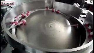 Automatic spray pump cap with long tail sorting rotary feeding bowl shampoo pump cap sorter tank equ