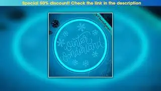 Limited Winter Wonderland Neon Sign Carving Ice Blue Light Up Sign Wall Decor for Snowflake Home Of