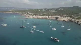Stunning Aerial Views of Cala Conta, Ibiza | Drone Footage