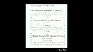 m.sc 1st sem paper- 3rd (#quantum mechanics-l) unit- 4th (Time independent perturbation theory)