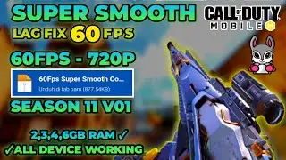 COD MOBILE Lag Fix Config🔥Super Smooth 60 Fps | 720P Config | No Lag Br/Mp No Frame Drop Config CODM