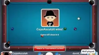 Miniclip 8 ball Pool multiplayer awards - 100 Tournament Wins