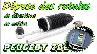 D&eacute;pose des rotules de direction et axiale sur la Peugeot 206 de Mme MECANIC