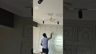 Lippan art work on wall - unique design - how to make Lippan art #diydecor