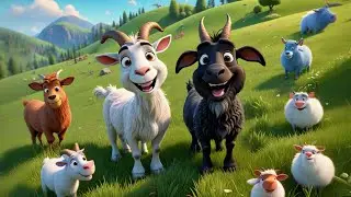 Three Giggly Goats Skip on the Hill | Fun Kids Song | Nursery Rhymes and Baby Songs