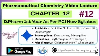 Pharmaceutical Chemistry Chapter-12 Notes Video Lecture 