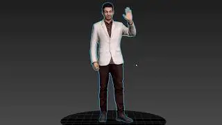 Man Waving 3D Model