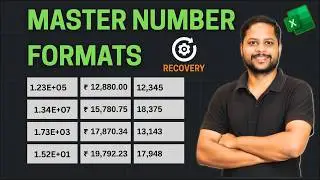 Excel Number Formatting | Sheet Management & File Recovery | Lecture 9
