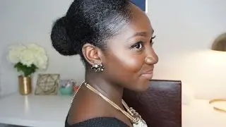 LOW SLEEK BUN ON MESSY HAIR! | THICK 4B/4C HAIR
