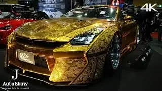 (4K)KUHL Racing NISSAN R35 GT-R gold metal paint - Osaka Auto Messe 2016