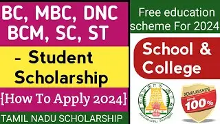 bc scholarship online apply in tamilnadu 2024-2025 | How To apply bc scholarship online 2023