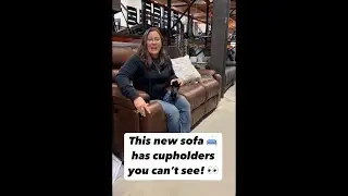 This new sofa 🛋️ has cupholders you can&rsquo;t see 👀!