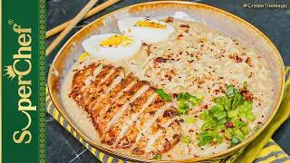 Вирусный рецепт сливочного куриного рамена | Острый рамен дома