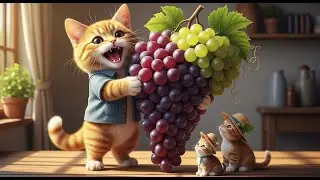 Ginger Family &ndash; Giant Grape Delight! Mama Cat&rsquo;s Vineyard Harvest Adventure | Cute Cat & Kitten Story