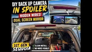 1st Gen Toyota Sequoia Back Up Camera in Spoiler (hidden wires) with Dual Screen Mirror