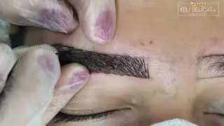 Micropigmentação  Microblading - eyebrow micropigmentation Mikropigmentierung der Augenbrauen