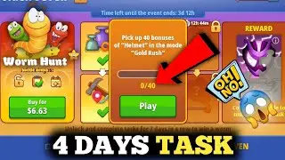 Can I Complete 4 Days task? In Worm Hunt 😱 || Mini Event 4 Days Task || Worm Hunt #trending #games