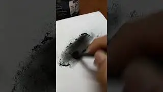 How to blend dark background with charcoal. #drawing #art