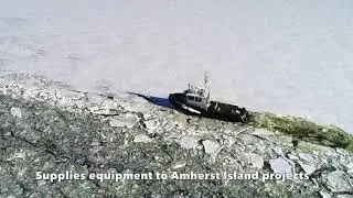 Ice Breaking Tugboat Drone Video
