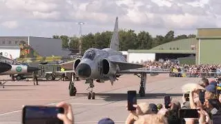 Saab Viggen Stars at Sweden’s 100th Anniversary Air Show