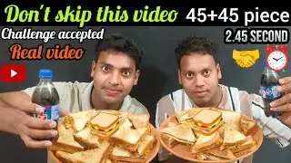 DON'T SKIP THIS VIDEO 45 + 45 BREAD CHALLENGE😱 | MUKBANG CHALLENGE ACCEPTED  @continuechallengevideo