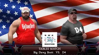 Big Dawg Brett vs D4 TABLES MATCH - 4th of July Marathon (2/10)
