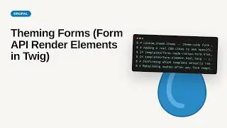 Theming Forms (Form API Render Elements in Twig) | Drupal Twig Tutorial
