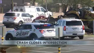 Intersection closed after two-vehicle crash with injuries on Tucson's northside