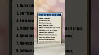 10 Family Rules Everyone Needs to Know 👨&zwj;👩&zwj;👧