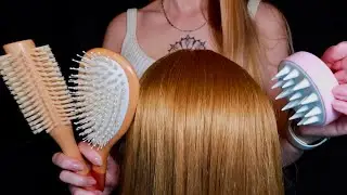 ASMR Gentle Hair Brushing & Head Massage for Deep Sleep | Meditation Music,Whispered to No Talking 💤