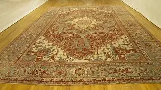 PGNY Antique Carpets & Tapestries - Item#32046 Antique Persian Serapi Rug 17'8