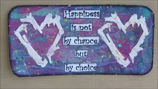 ICAD  23- Happiness- Beginner Tutorial  - Colored Papers, Collage, Stencil