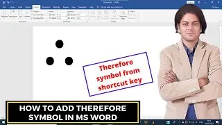 How to add therefore symbol in word | therefore symbol