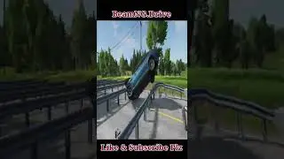 Cars vs Numerous Guardrails #5 - BeamNG.Drive #ytshorts #shorts #asmr #beamngdrive #bgmi