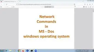 Basic Network Commands in Ms Dos | Suresh Thakkar IT