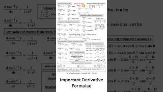 Important Derivative Formulae🔥🔥for NEB class 12 #shorts