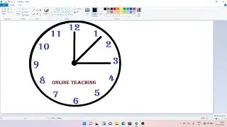 How To draw Clock on computer using MS Paint 2021  #OnlineTeachingComputer  #Purangondaliya #mspaint