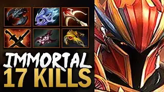 Dragon Knight Gameplay with 17 Kills and Moon Shard - Road to Dota 2 7.40