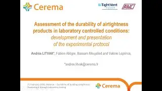Durability of airtightness products in laboratory controlled conditions (Andr&eacute;s Litvak, CEREMA, FR)