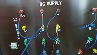 Study of Three point starter, connect and run a DC shunt motor & measure the no load current.