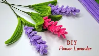 DIY Flowers | How to Make Lavender Flower Using Pipe Cleaner